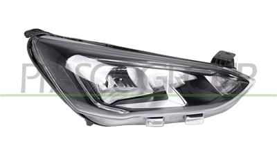 PROIETTORE DESTRO H7+H1-ELETTRICO-CON MOTORE-CON LUCE DIURNA-NERO-LED