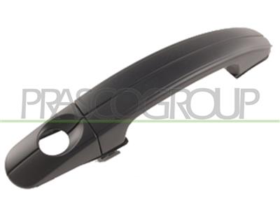 FRONT DOOR HANDLE LEFT-OUTER-SMOOTH-BLACK-WITH KEY HOLE