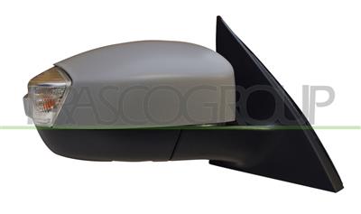 DOOR MIRROR RIGHT-ELECTRIC-HEATED-FOLDABLE-PRIMED-WITH LAMP-WITH AMBIENT LIGHT-CONVEX-CHROME