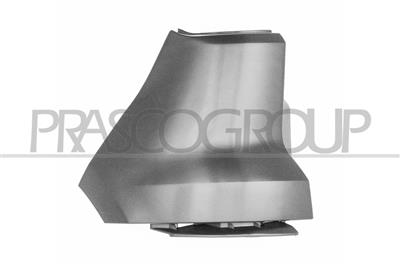 REAR BUMPER END CUP LEFT-BLACK-SMOOTH FINISH TO BE PRIMED