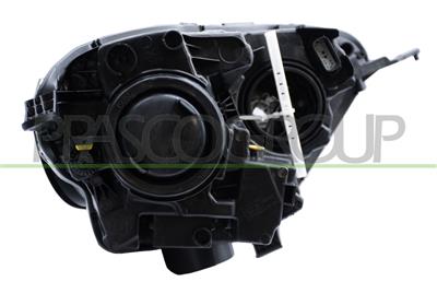 HEADLAMP LEFT H1+H18 ELECTRIC-WITH MOTOR-WITH DAY RUNNING LIGHT-CHROME-LED