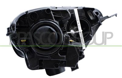 HEADLAMP LEFT H1+H18 ELECTRIC-WITH MOTOR-WITH DAY RUNNING LIGHT-BLACK-LED