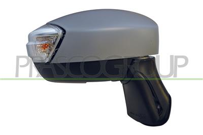 DOOR MIRROR RIGHT-ELECTRIC-HEATED-FOLDABLE-PRIMED-WITH LAMP-WITH AMBIENT LIGHT-ASPHERICAL-CHROME