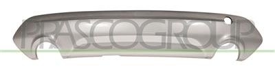 REAR BUMPER SPOILER-SILVER/GRAY PAINTED WITH TWIN EXHAUST