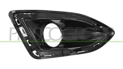 BUMPER GRILLE RIGHT-BLACK-WITH FOG LAMP HOLES-OPEN
