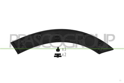 FRONT WHEEL ARCH EXTENSION LEFT-REAR SIDE-BLACK-TEXTURED FINISH