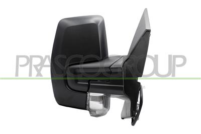 DOOR MIRROR RIGHT-ELECTRIC-BLACK-HEATED-WITH LAMP-CONVEX-CHROME