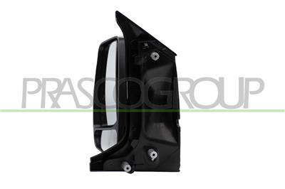 DOOR MIRROR LEFT-ELECTRIC-BLACK-HEATED-WITH LAMP-CONVEX-CHROME