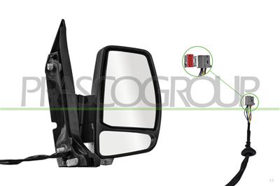 ESPEJO DERECHO ELECTRICO-NEGRO-TERMICO-CON PILOTO-ABATIBLE-CONVEXO-8 PINES