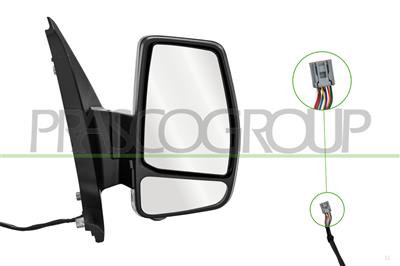 RETROVISORE DESTRO-ELETTRICO-CON PRIMER-TERMICO-CHIUDIBILE-CON FANALE-CONVESSO-8 PINS
