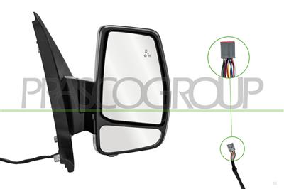 ESPEJO DERECHO-ELECTRICO-IMPRIMADO-TERMICO-ABATIBLE-CON PILOTO-CON BLIS-CONVEXO-10 PINES