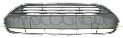 BUMPER GRILLE-CENTRE-BLACK-TEXTURED FINISH-WITH CHROME FRAME-WITH TOW HOOK COVER