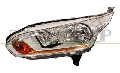 HEADLAMP LEFT H7+H15 ELECTRIC-WITH MOTOR-CHROME