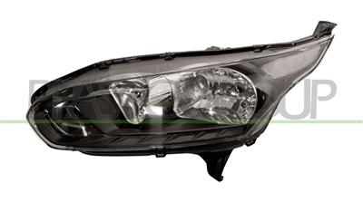 HEADLAMP LEFT H7+H15-ELECTRIC-WITH MOTOR-BLACK-CLEAR INDICATOR