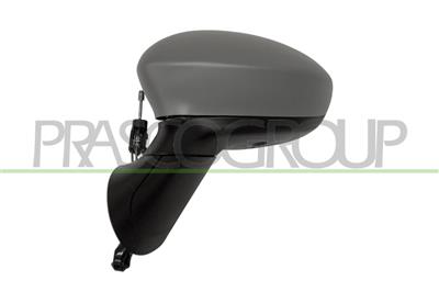 DOOR MIRROR LEFT-CABLE-PRIMED-CONVEX-CHROME