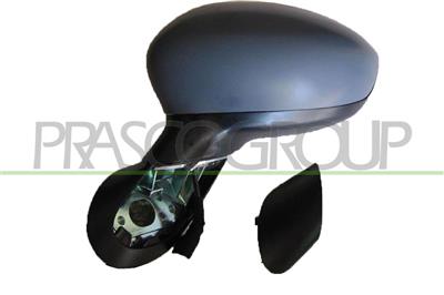 DOOR MIRROR LEFT-MANUAL-BLACK-CONVEX