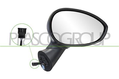 DOOR MIRROR RIGHT-ELECTRIC-PRIMED-CONVEX-CHROME-7H3P