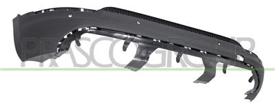 REAR BUMPER LOWER-BLACK-TEXTURED FINISH-WITH SENSOR AND MOLDING HOLES