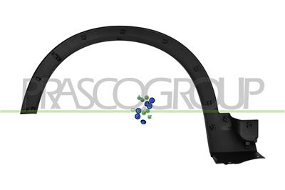 FRONT WHEEL ARCH EXTENSION RIGHT-BLACK-TEXTURED FINISH-WITH CLIPS