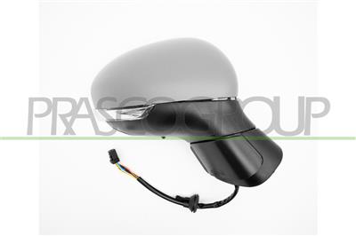 DOOR MIRROR RIGHT-ELECTRIC-HEATED-FOLDABLE-PRIMED-WITH SENSOR-WITH LAMP-CONVEX-CHROME-10 PINS