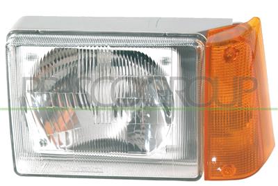 HEADLAMP ASYMM. RIGHT H5 ELECTRIC-WITHOUT MOTOR-WITH AMBER LAMP
