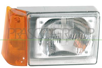 PROIETTORE ASIMMETRICO SINISTRO H5-ELETTRICO-SENZA MOTORE-CON FANALE ARANCIO