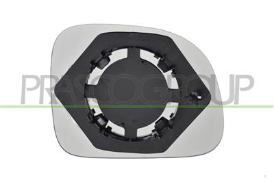 MIRROR GLASS BASE LEFT-CONVEX-CHROME