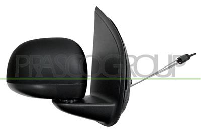 DOOR MIRROR RIGHT-CABLE-BLACK-WITH SENSOR-CONVEX-CHROME