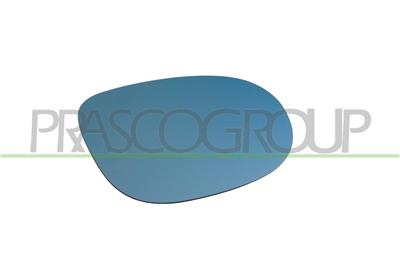 MIRROR GLASS BASE RIGHTHEATED-CONVEX-BLUE