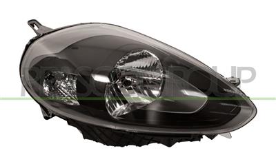 HEADLAMP RIGHT H4 ELECTRIC-WITH MOTOR-BLACK