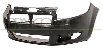 FRONT BUMPER-BLACK-SMOOTH FINISH TO BE PRIMED-WITH FOG LAMP HOLE-WITH TOW HOOK COVER