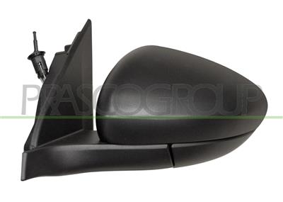 DOOR MIRROR LEFT-WITH CABLE-BLACK-CONVEX