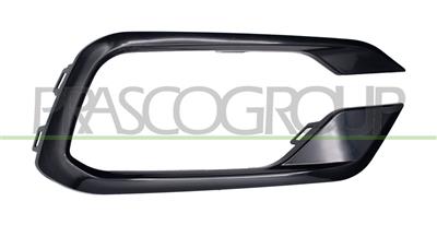 FRONT BUMPER GRILLE FRAME RIGHT-BLACK-GLOSSY