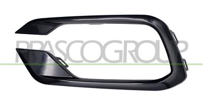 FRONT BUMPER GRILLE FRAME LEFT-BLACK-GLOSSY