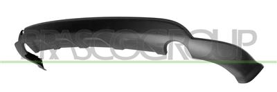 REAR BUMPER-LOWER-BLACK-TEXTURED FINISH WITH SINGLE EXHAUST ON RIGHT AND LEFT SIDE