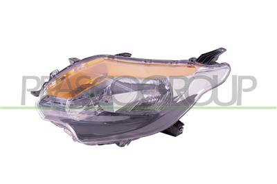 HEADLAMP LEFT H4 ELECTRIC-BLACK-WITH MOTOR