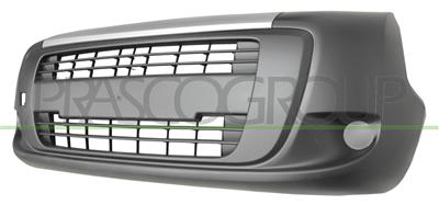 FRONT BUMPER-BLACK-WITH SILVER BAND-UPPER