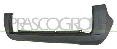 REAR BUMPER-BLACK-TEXTURED FINISH-WITH TOW HOOK COVER-WITH CUTTING MARKS FOR PDC MOD. TAILGATE