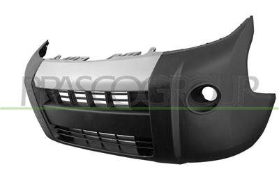 FRONT BUMPER-BLACK-WITH FOG LAMP HOLES-WITH SILVER BAND MOD. VAN