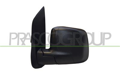 DOOR MIRROR LEFT-CABLE-BLACK-CONVEX-CHROME