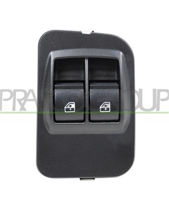 FRONT DOOR LEFT WINDOW REGULATOR PUSH-BOTTON PANEL-WITH COVER-BLACK-2 SWITCHES-8 PINS