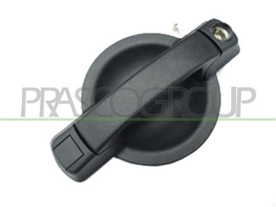 FRONT DOOR HANDLE LEFT-OUTER-BLACK-WITH KEY HOLE