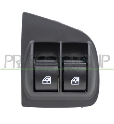 FRONT DOOR LEFT WINDOW REGULATOR PUSH-BUTTON PANEL-BLACK-2 SWITCHES-10 PINS