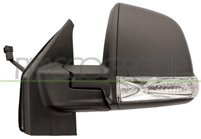 DOOR MIRROR LEFT-CABLE-BLACK-WITH LAMP MOD. COMBI/PANORAMA