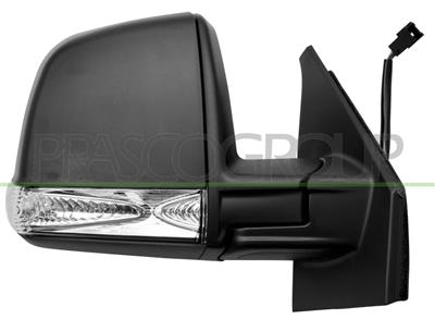 DOOR MIRROR RIGHT-ELECTRIC-BLACK-HEATED-WITH LAMP-6 PINS MOD. COMBI/PANORAMA