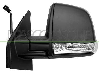 DOOR MIRROR LEFT-ELECTRIC-BLACK-HEATED-WITH LAMP-6 PINS MOD. COMBI/PANORAMA
