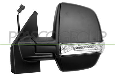 DOOR MIRROR LEFT-ELECTRIC-HEATED-BLACK-WITH LAMP-6PINS MOD. CARGO