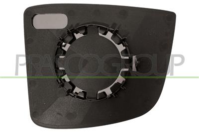 MIRROR GLASS BASE LEFT-UPPER-CONVEX-CHROME