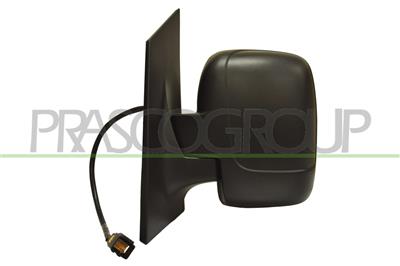 DOOR MIRROR LEFT-ELECTRIC-BLACK-HEATED-CONVEX-CHROME-SINGLE GLASS