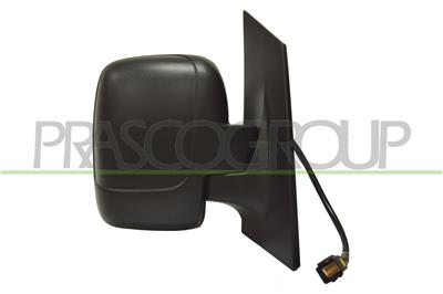 DOOR MIRROR RIGHT-ELECTRIC-BLACK-HEATED-FOLDABLE-WITH SENSOR-SINGLE GLASS-CONVEX-CHROME
